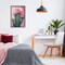 Stupell Industries Pink Blossomed Cactus Framed Giclee Design by LSR Design Studio